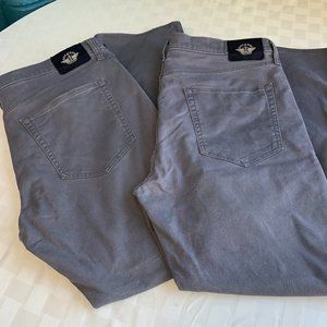 2 Pair Bundle Men's Dockers 36 X 30 gray flat front chinos style
